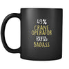 Crane Operator 49% Crane Operator 51% Badass 11oz Black Mug-Drinkware-Teelime | shirts-hoodies-mugs