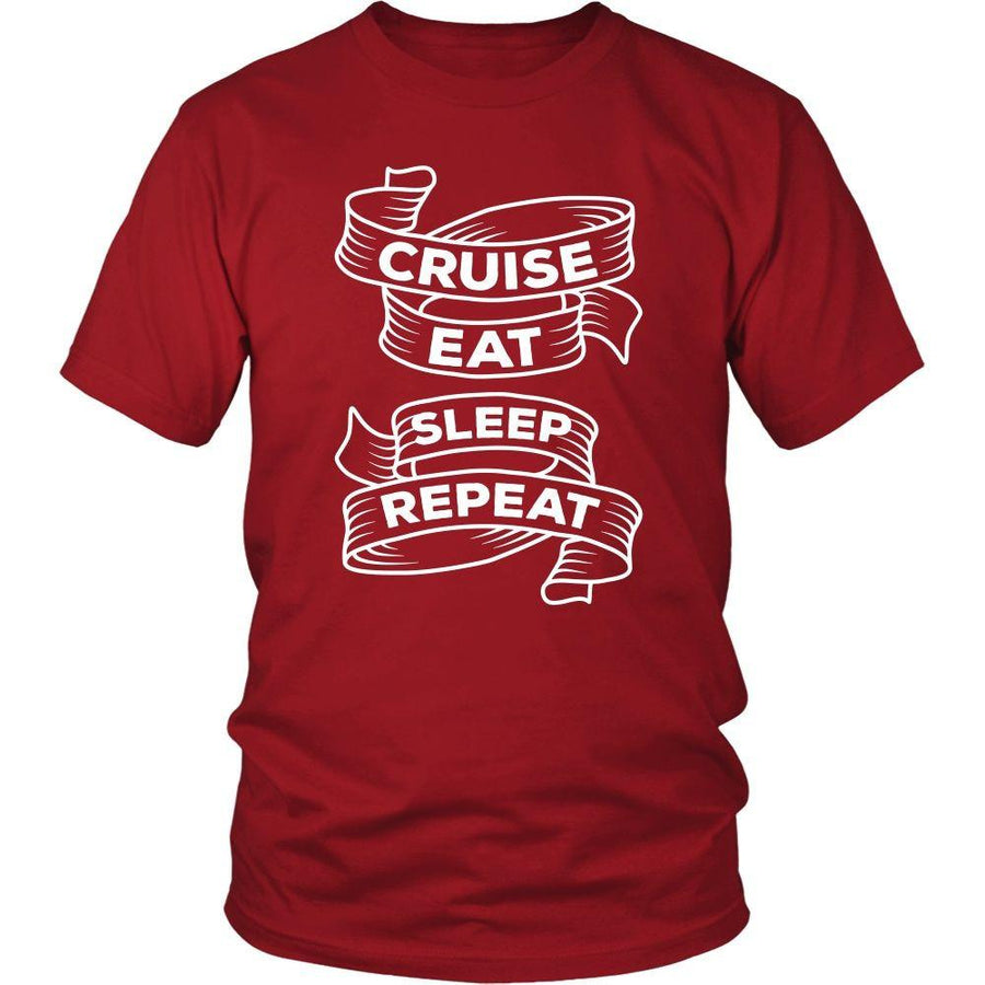 Cruising T Shirt - Cruise Eat Sleep Repeat-T-shirt-Teelime | shirts-hoodies-mugs