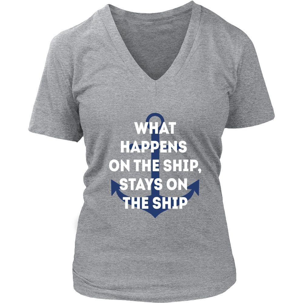 Cruising T Shirt - What Happens on the Ship, Stays on the Ship-T-shirt-Teelime | shirts-hoodies-mugs