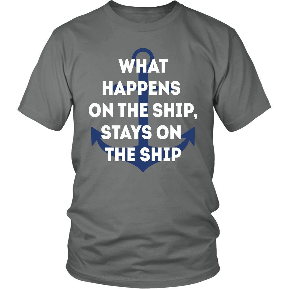 Cruising T Shirt - What Happens on the Ship, Stays on the Ship-T-shirt-Teelime | shirts-hoodies-mugs