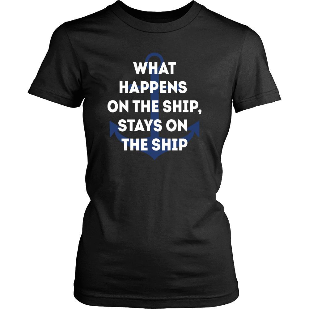 Cruising T Shirt - What Happens on the Ship, Stays on the Ship-T-shirt-Teelime | shirts-hoodies-mugs