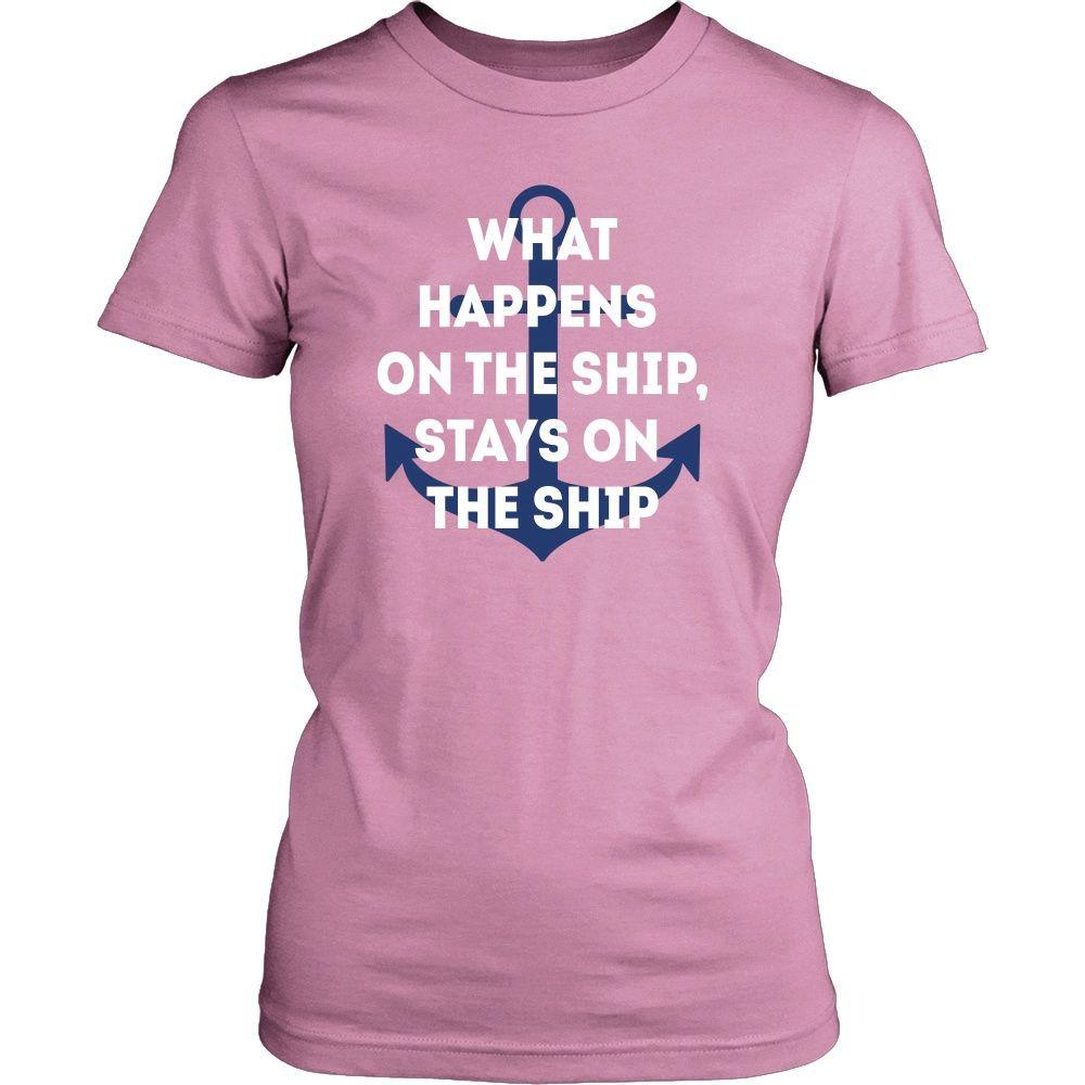 Cruising T Shirt - What Happens on the Ship, Stays on the Ship-T-shirt-Teelime | shirts-hoodies-mugs