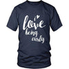 Curly Hair T Shirt - I love being curly-T-shirt-Teelime | shirts-hoodies-mugs