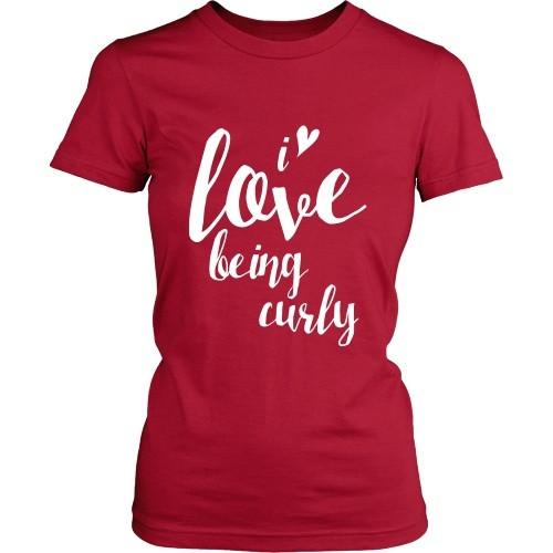 Curly Hair T Shirt - I love being curly-T-shirt-Teelime | shirts-hoodies-mugs