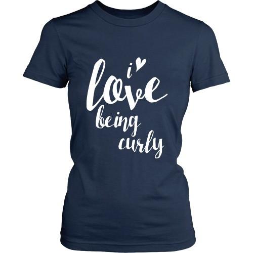 Curly Hair T Shirt - I love being curly-T-shirt-Teelime | shirts-hoodies-mugs