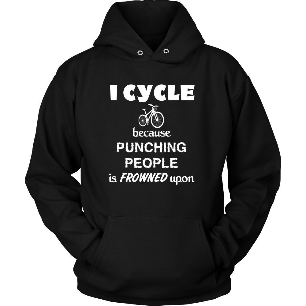 Cycling / BMX / Bike - I Cycle because punching people is frowned upon - Cycler Hobby Shirt-T-shirt-Teelime | shirts-hoodies-mugs