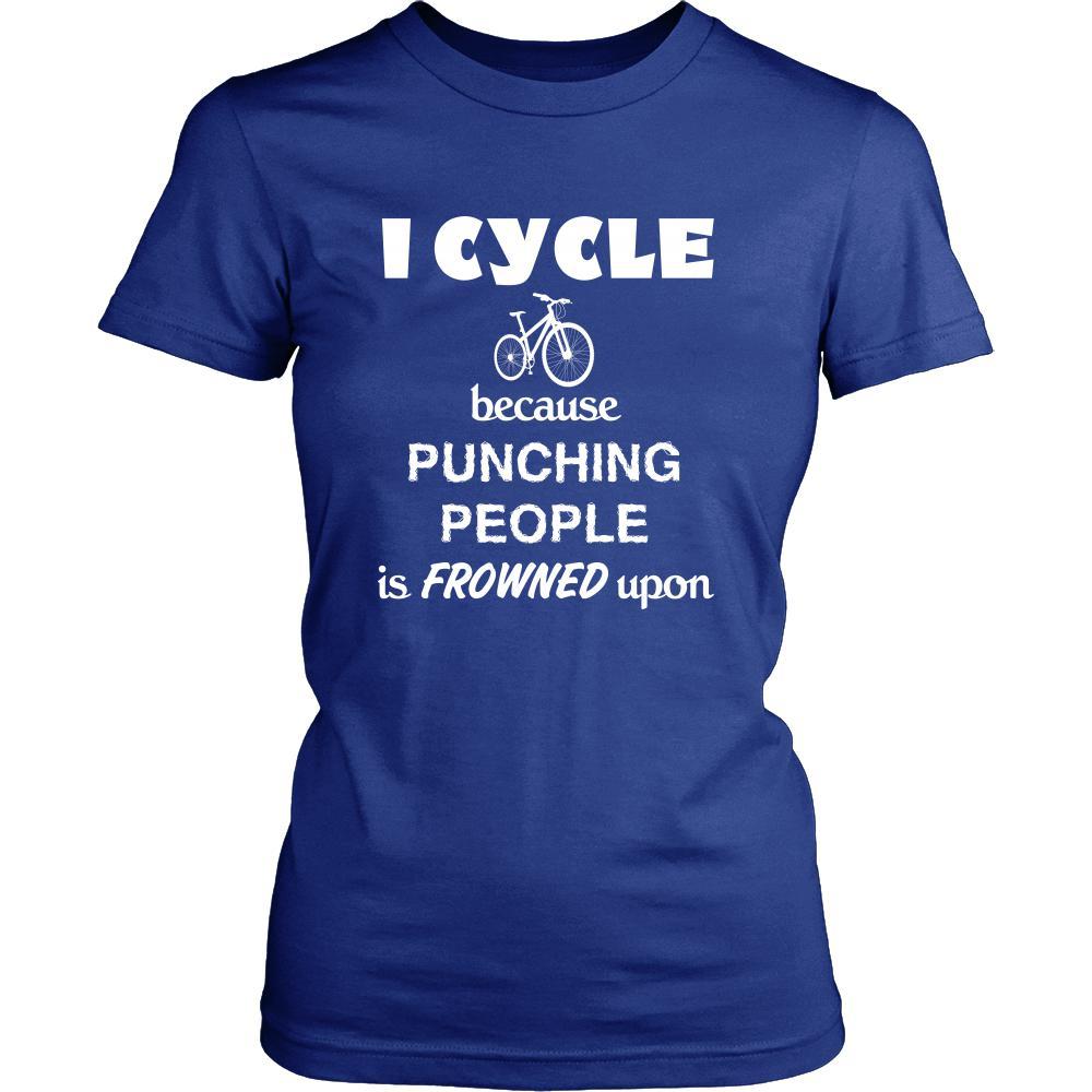 Cycling / BMX / Bike - I Cycle because punching people is frowned upon - Cycler Hobby Shirt-T-shirt-Teelime | shirts-hoodies-mugs