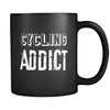 Cycling Cycling Addict 11oz Black Mug-Drinkware-Teelime | shirts-hoodies-mugs