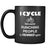 Cycling - I Cycle because punching people is frowned upon - 11oz Black Mug