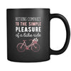 Cycling Nothing compares to the simple pleasure of a bike ride 11oz Black Mug-Drinkware-Teelime | shirts-hoodies-mugs