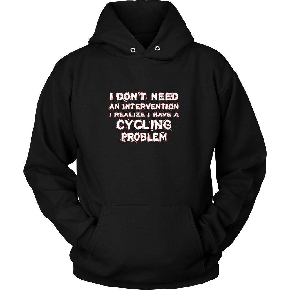 Cycling Shirt - I don't need an intervention I realize I have a Cycling problem- Hobby Gift-T-shirt-Teelime | shirts-hoodies-mugs