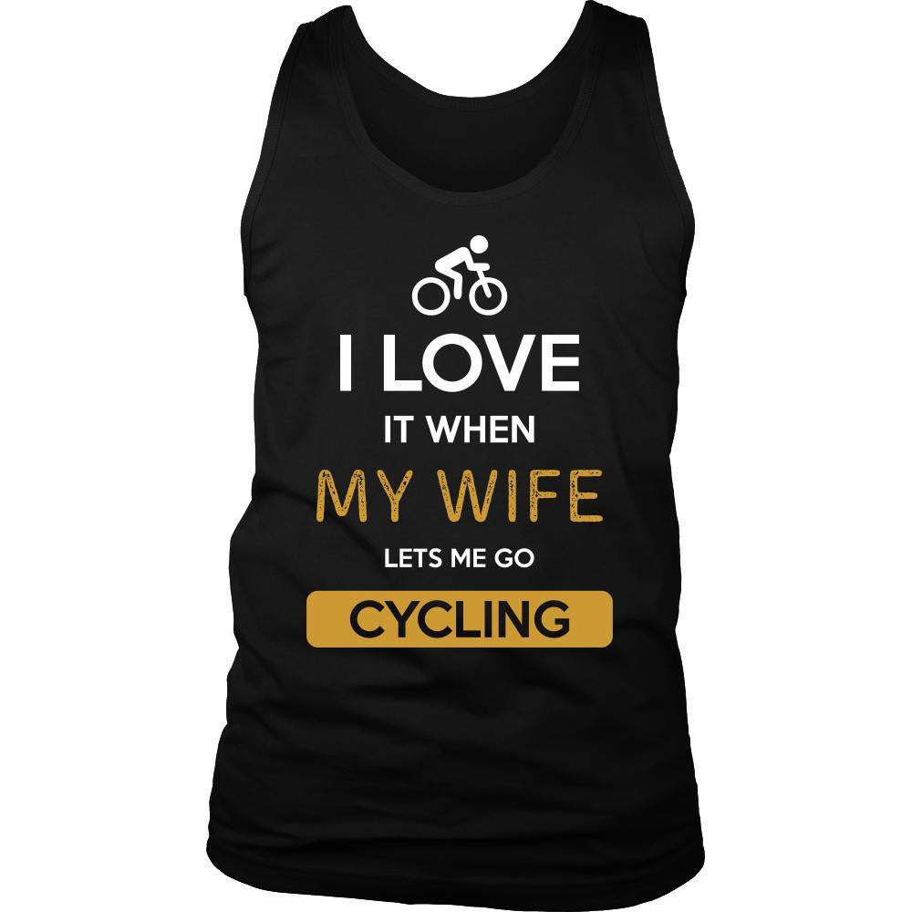 Cycling Shirt - I love it when my wife lets me go Cycling - Hobby Gift-T-shirt-Teelime | shirts-hoodies-mugs