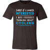 Cycling Shirt - Sorry If I Looked Interested, I think about Cycling - Hobby Gift-T-shirt-Teelime | shirts-hoodies-mugs