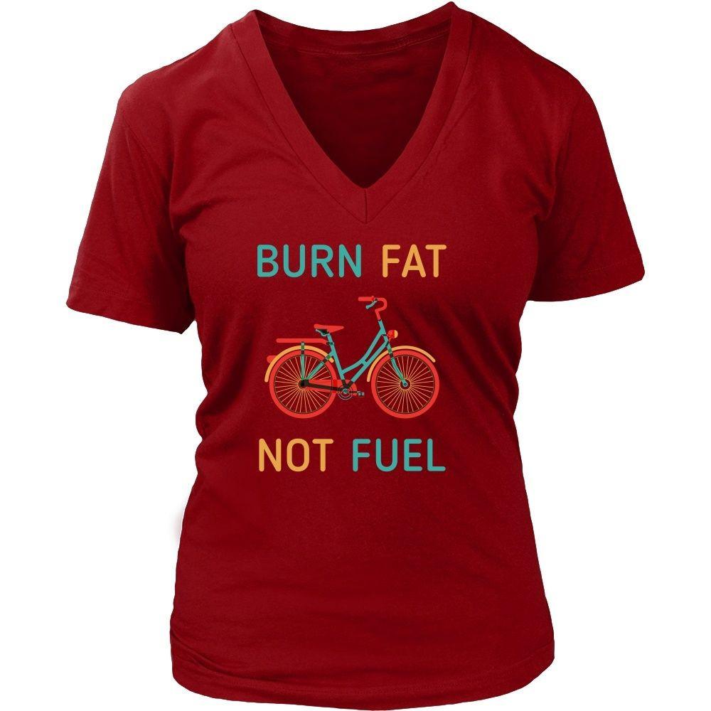 Cycling T Shirt - Burn fat not fuel-T-shirt-Teelime | shirts-hoodies-mugs