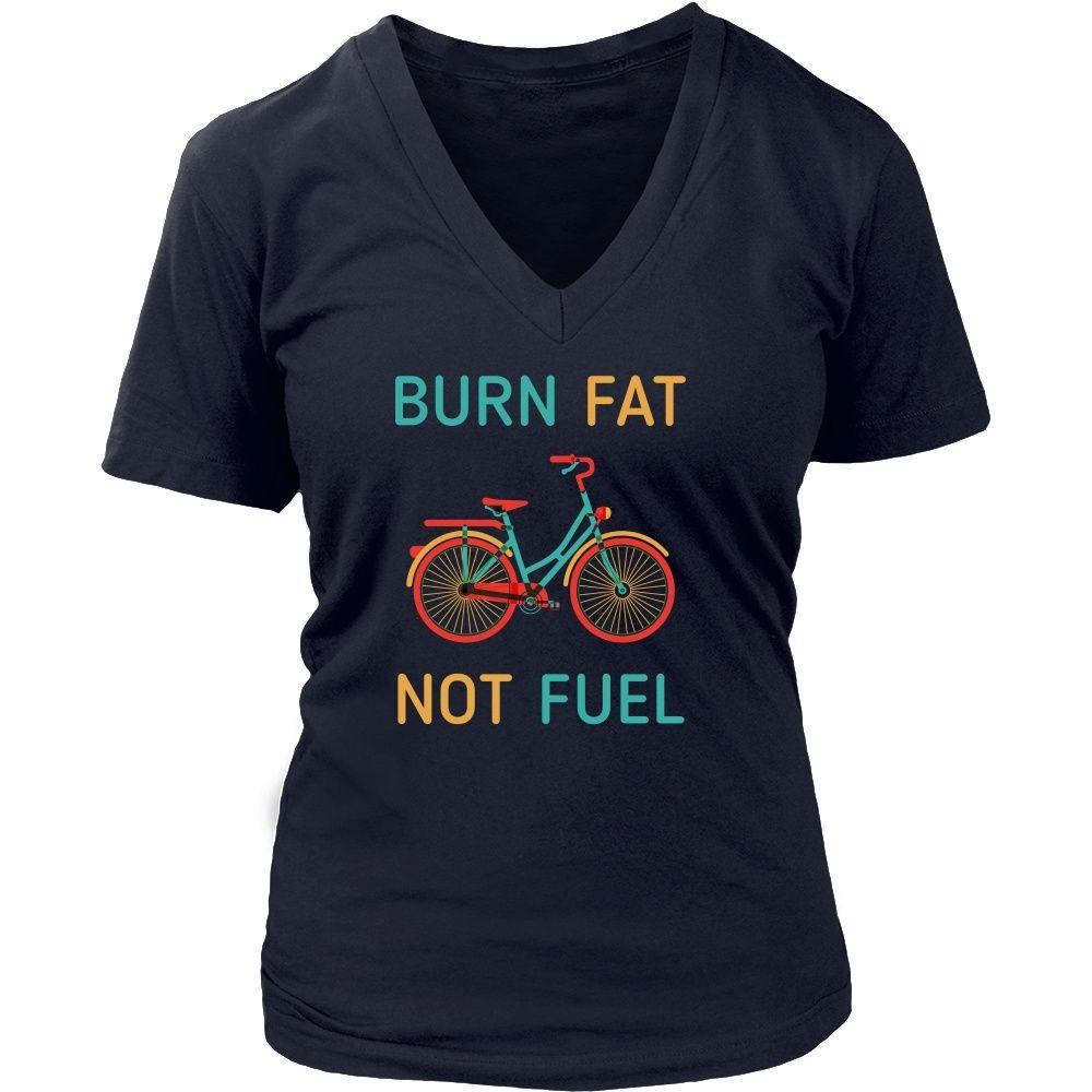 Cycling T Shirt - Burn fat not fuel-T-shirt-Teelime | shirts-hoodies-mugs
