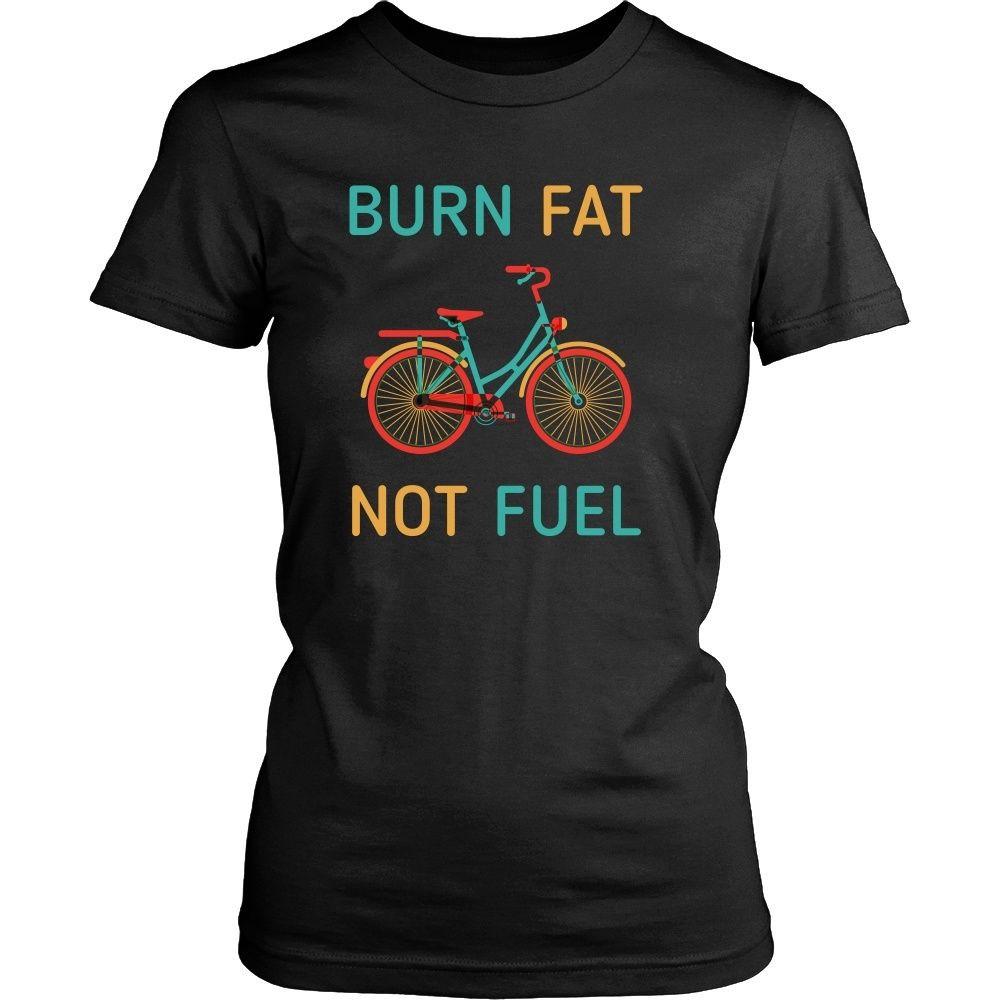 Cycling T Shirt - Burn fat not fuel-T-shirt-Teelime | shirts-hoodies-mugs