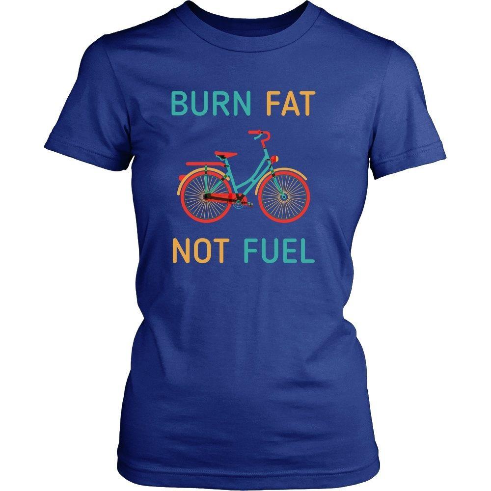 Cycling T Shirt - Burn fat not fuel-T-shirt-Teelime | shirts-hoodies-mugs