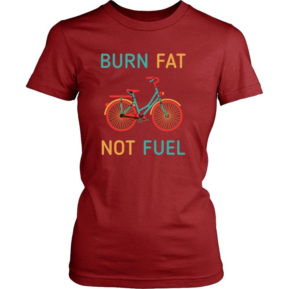 Cycling T Shirt - Burn fat not fuel-T-shirt-Teelime | shirts-hoodies-mugs