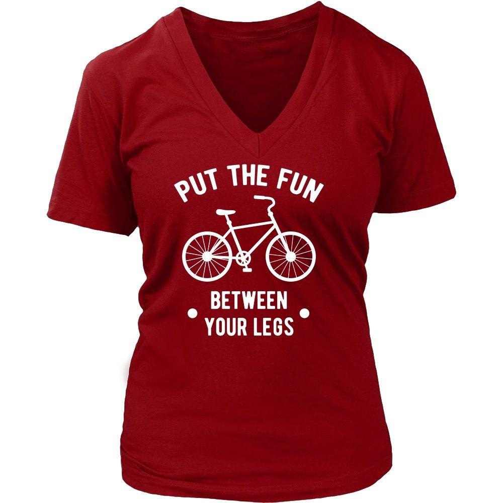 Cycling T Shirt - Put the fun between your legs-T-shirt-Teelime | shirts-hoodies-mugs