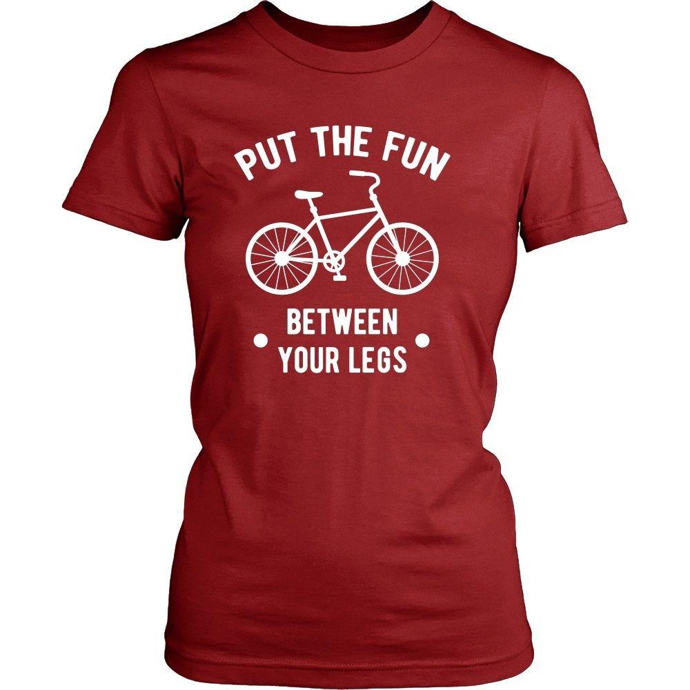 Cycling T Shirt - Put the fun between your legs-T-shirt-Teelime | shirts-hoodies-mugs