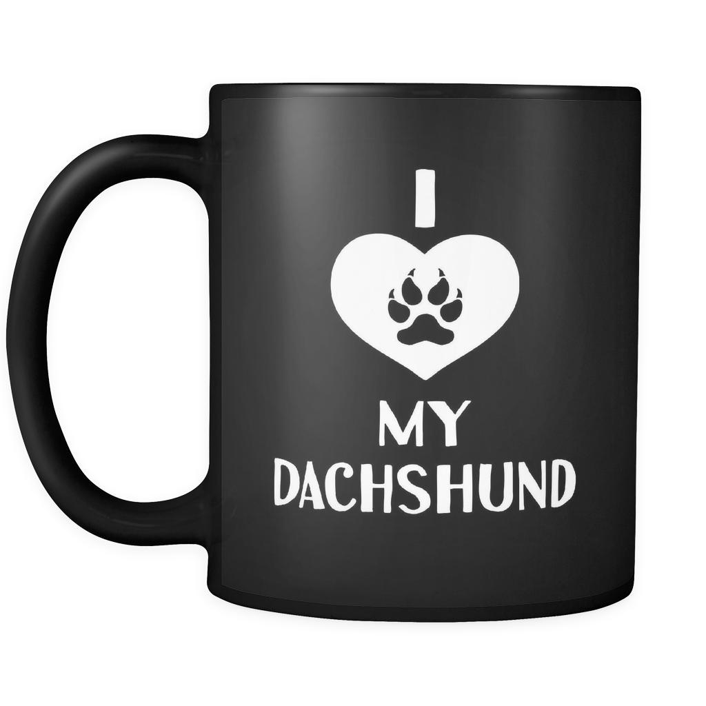 Dachshund I Love My Dachshund 11oz Black Mug-Drinkware-Teelime | shirts-hoodies-mugs