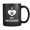 Dachshund I Love My Dachshund 11oz Black Mug-Drinkware-Teelime | shirts-hoodies-mugs