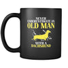Dachshund Never underestimate an old man with a Dachshund 11oz Black Mug-Drinkware-Teelime | shirts-hoodies-mugs