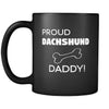 Dachshund Proud Dachshund Daddy 11oz Black Mug-Drinkware-Teelime | shirts-hoodies-mugs
