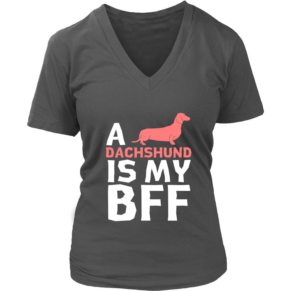 Dachshund Shirt - a Dachshund is my bff- Dog Lover Gift-T-shirt-Teelime | shirts-hoodies-mugs