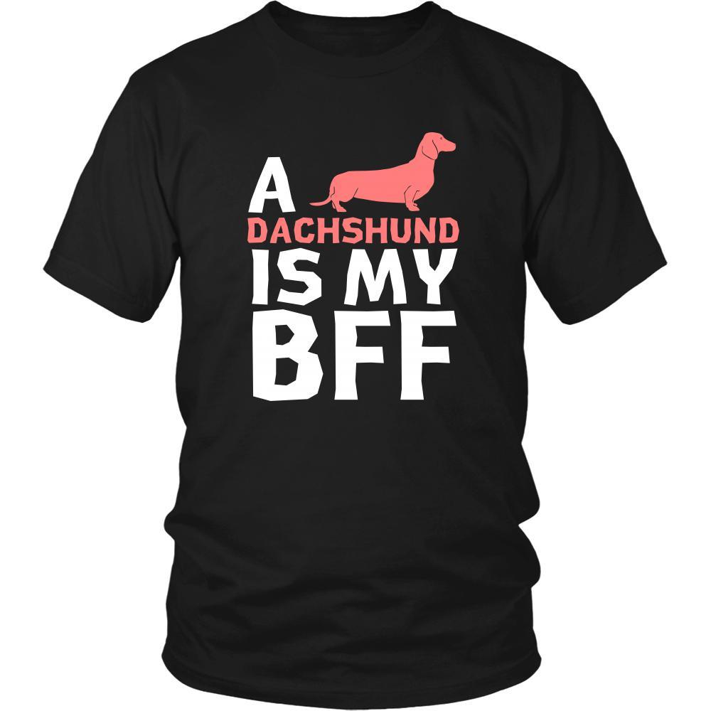 Dachshund Shirt - a Dachshund is my bff- Dog Lover Gift-T-shirt-Teelime | shirts-hoodies-mugs