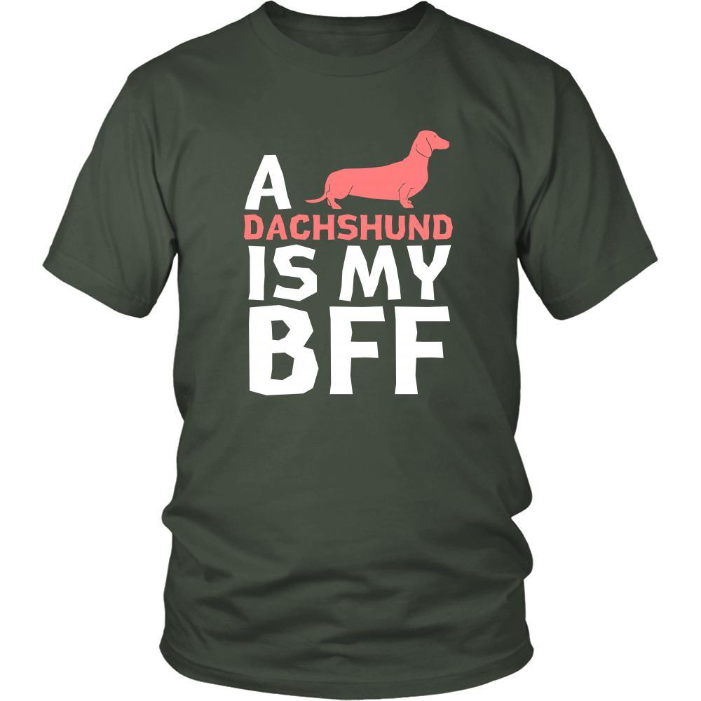 Dachshund Shirt - a Dachshund is my bff- Dog Lover Gift-T-shirt-Teelime | shirts-hoodies-mugs