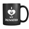 Dalmatian I Love My Dalmatian 11oz Black Mug-Drinkware-Teelime | shirts-hoodies-mugs
