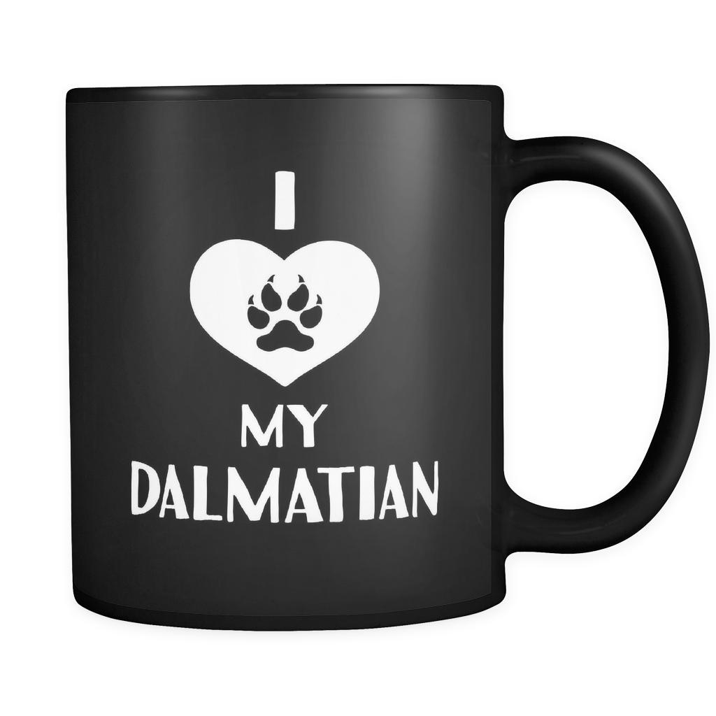 Dalmatian I Love My Dalmatian 11oz Black Mug-Drinkware-Teelime | shirts-hoodies-mugs
