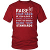 Dance Teacher Shirt - Raise your hand if you love Dance Teacher, if not raise your standards - Profession Gift-T-shirt-Teelime | shirts-hoodies-mugs