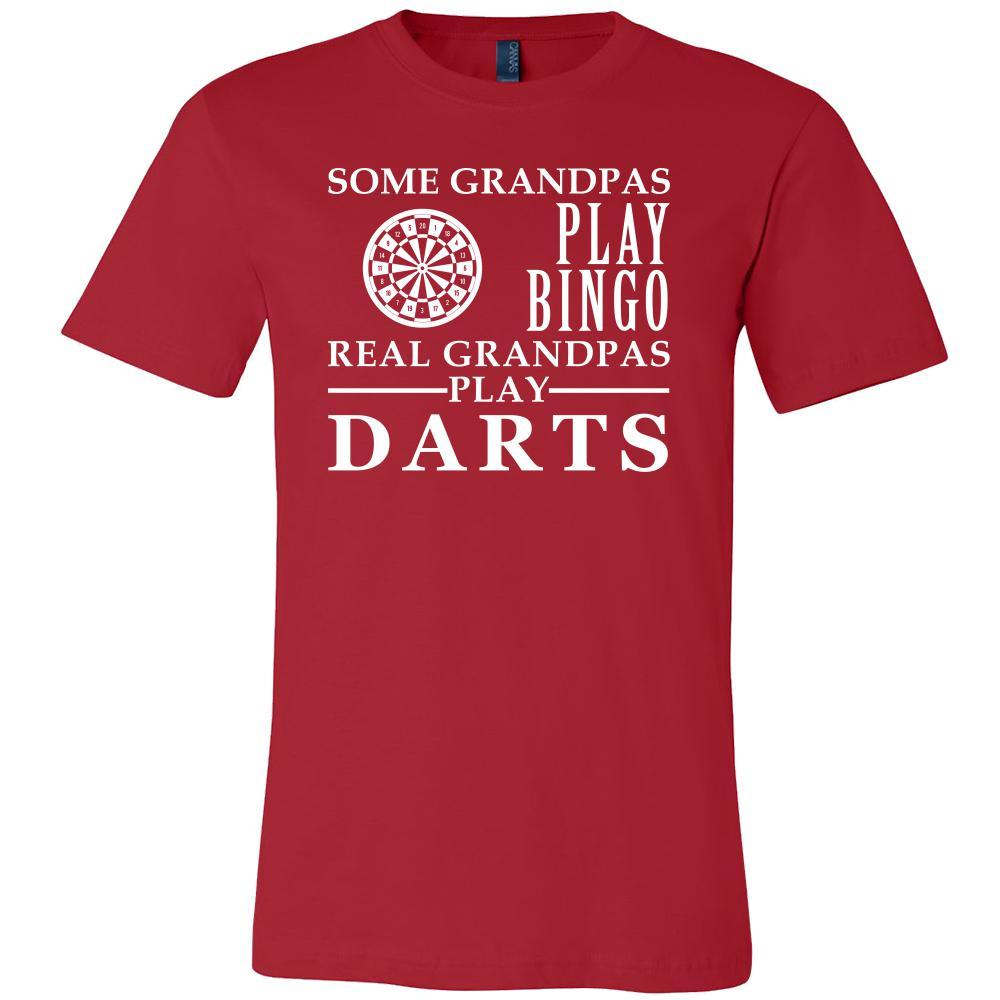 Darts Shirt Some Grandpas play bingo, real Grandpas go Darts Family Hobby-T-shirt-Teelime | shirts-hoodies-mugs