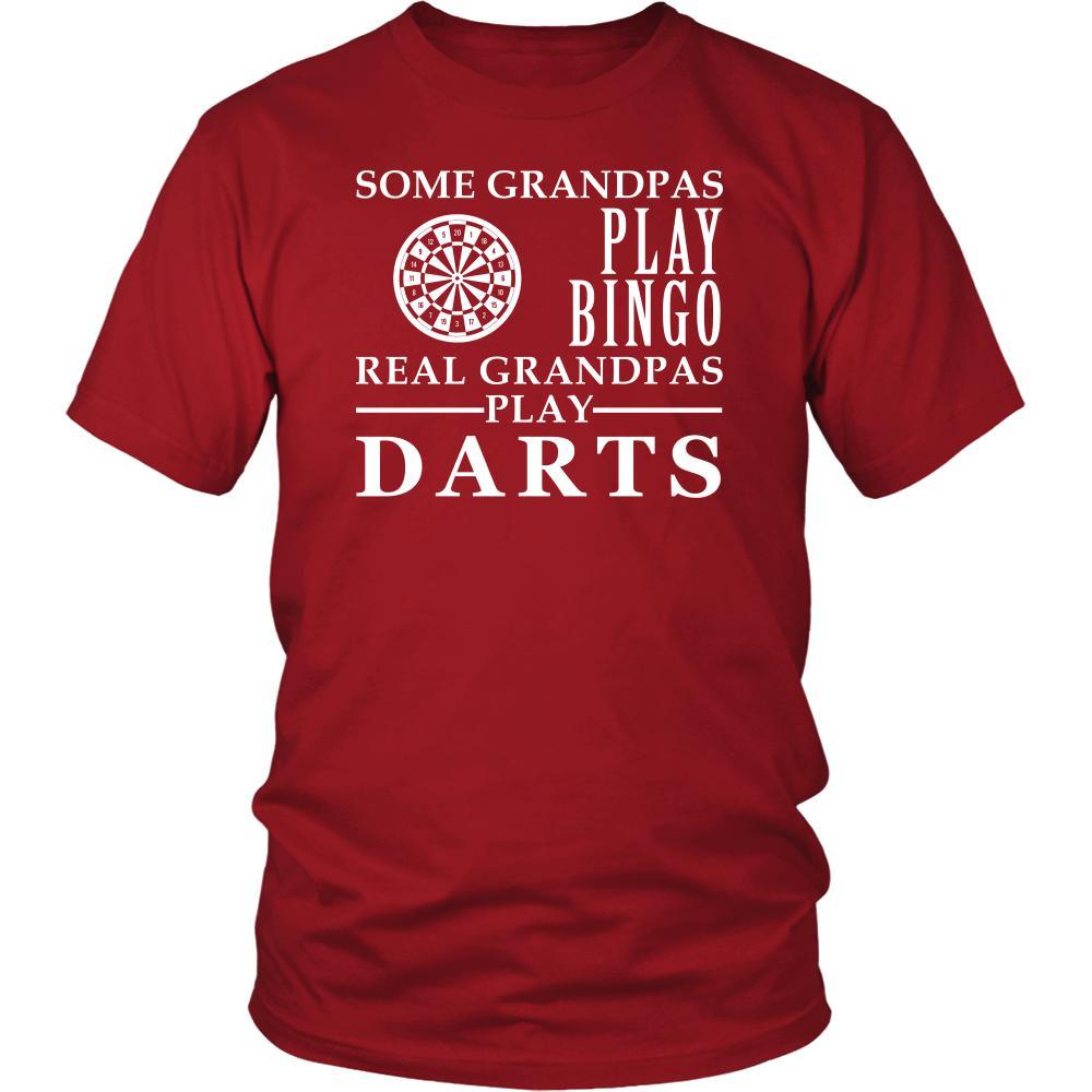 Darts Shirt Some Grandpas play bingo, real Grandpas go Darts Family Hobby-T-shirt-Teelime | shirts-hoodies-mugs