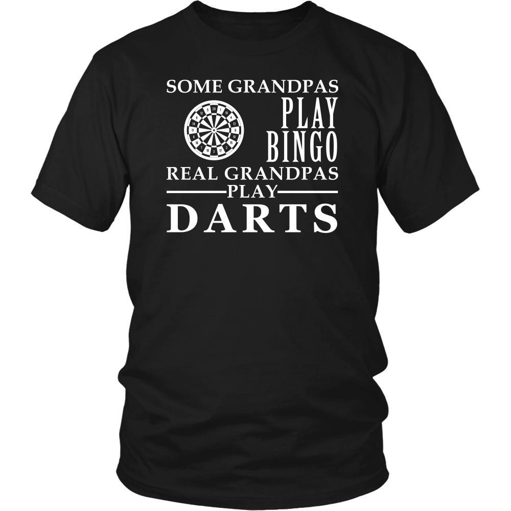 Darts Shirt Some Grandpas play bingo, real Grandpas go Darts Family Hobby-T-shirt-Teelime | shirts-hoodies-mugs