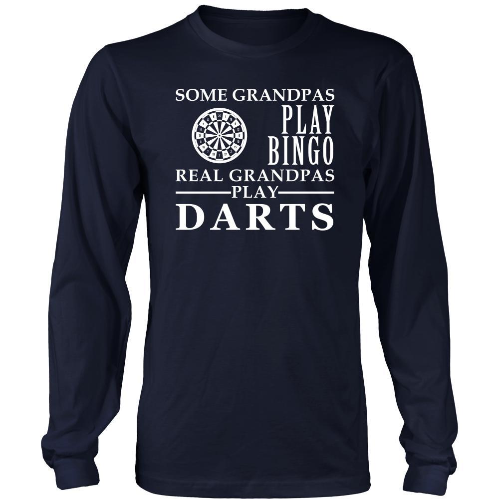 Darts Shirt Some Grandpas play bingo, real Grandpas go Darts Family Hobby-T-shirt-Teelime | shirts-hoodies-mugs