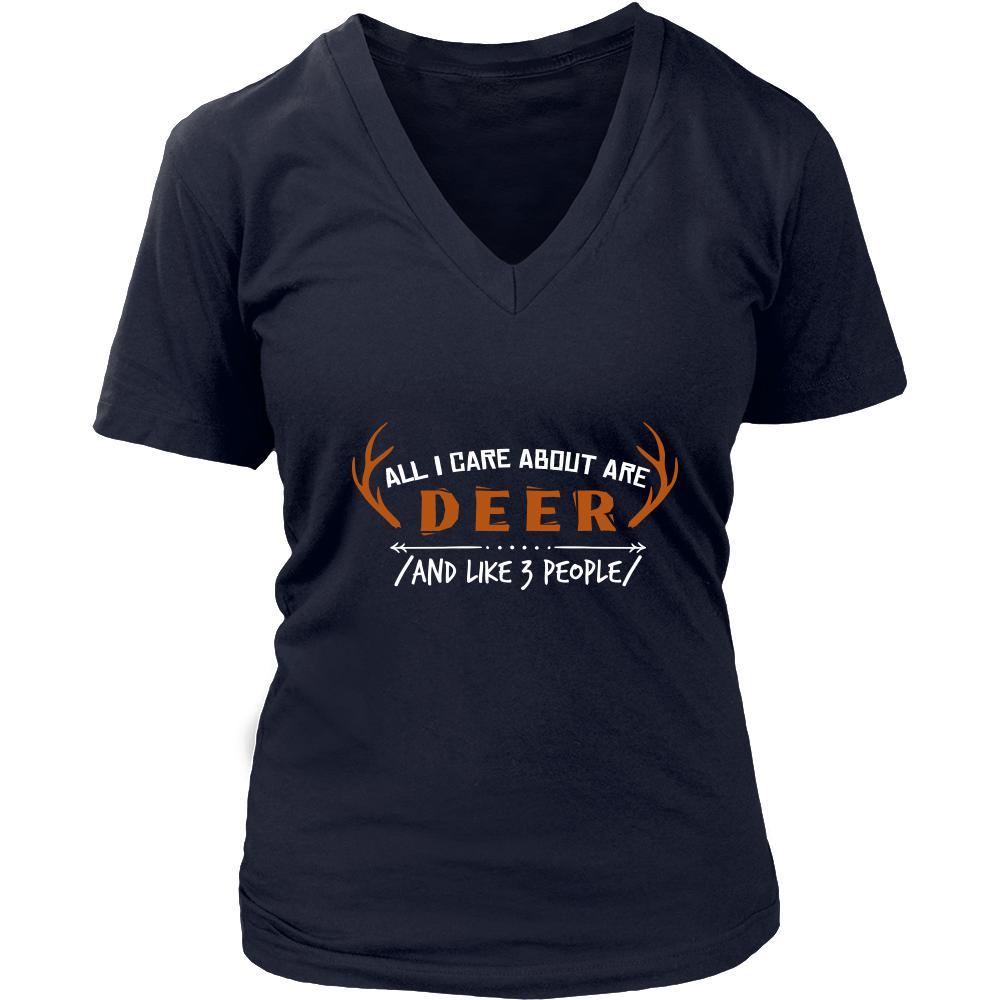 Deer Shirt - All I Care About - Animal Lover Gift-T-shirt-Teelime | shirts-hoodies-mugs