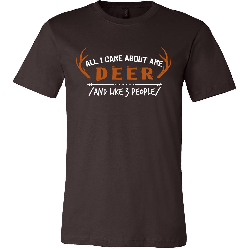 Deer Shirt - All I Care About - Animal Lover Gift-T-shirt-Teelime | shirts-hoodies-mugs