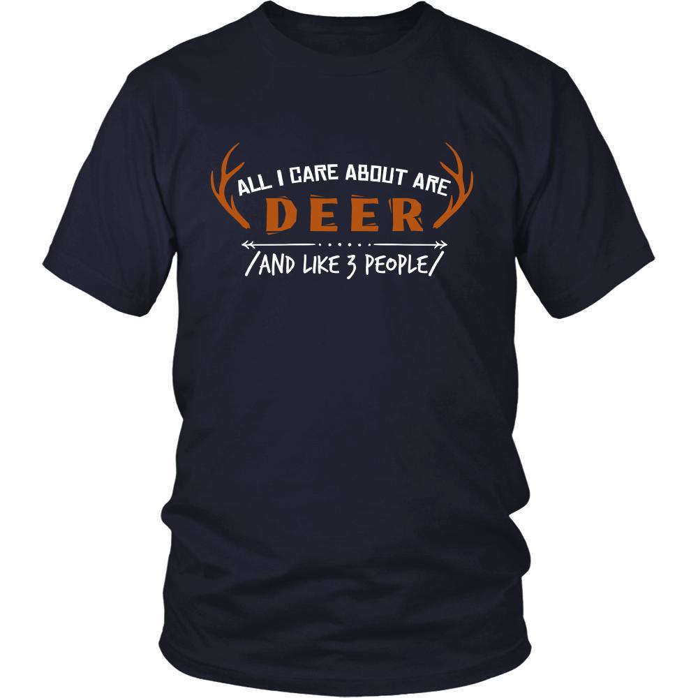 Deer Shirt - All I Care About - Animal Lover Gift-T-shirt-Teelime | shirts-hoodies-mugs