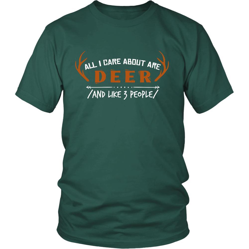 Deer Shirt - All I Care About - Animal Lover Gift-T-shirt-Teelime | shirts-hoodies-mugs