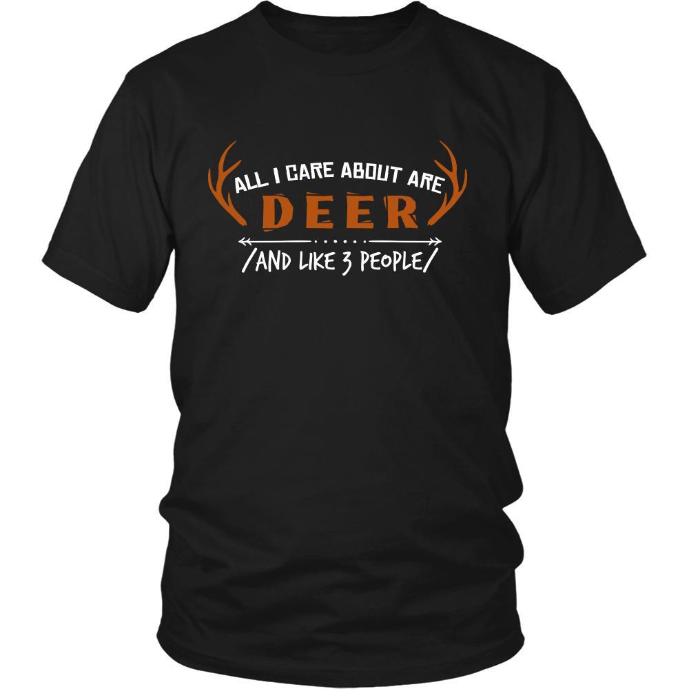 Deer Shirt - All I Care About - Animal Lover Gift-T-shirt-Teelime | shirts-hoodies-mugs