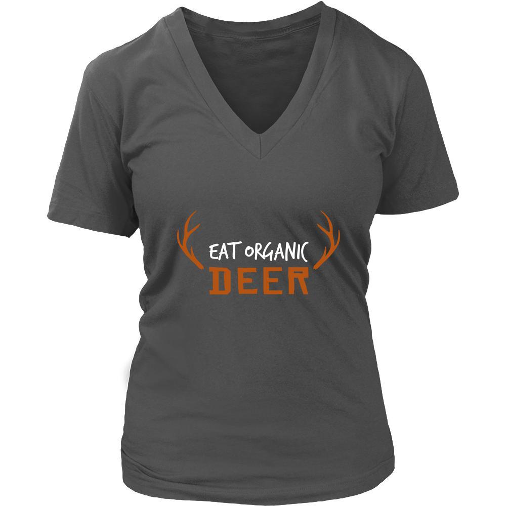 Deer Shirt - Eat Organic Deer - Animal Lover Gift-T-shirt-Teelime | shirts-hoodies-mugs