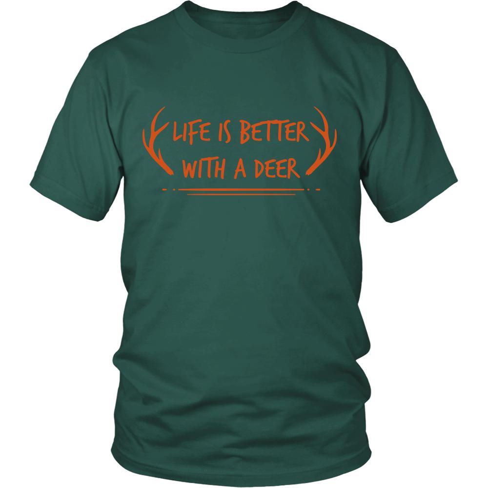 Deer Shirt - Life is Better - Animal Lover Gift-T-shirt-Teelime | shirts-hoodies-mugs
