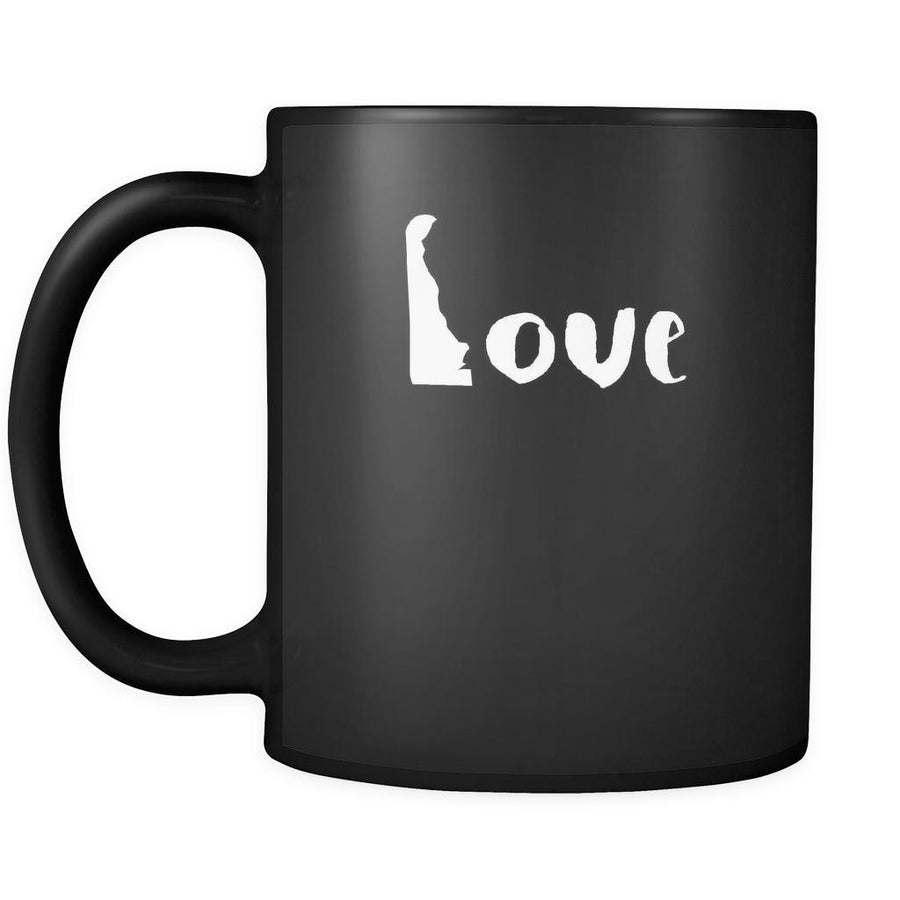 Delaware Love Delaware 11oz Black Mug-Drinkware-Teelime | shirts-hoodies-mugs