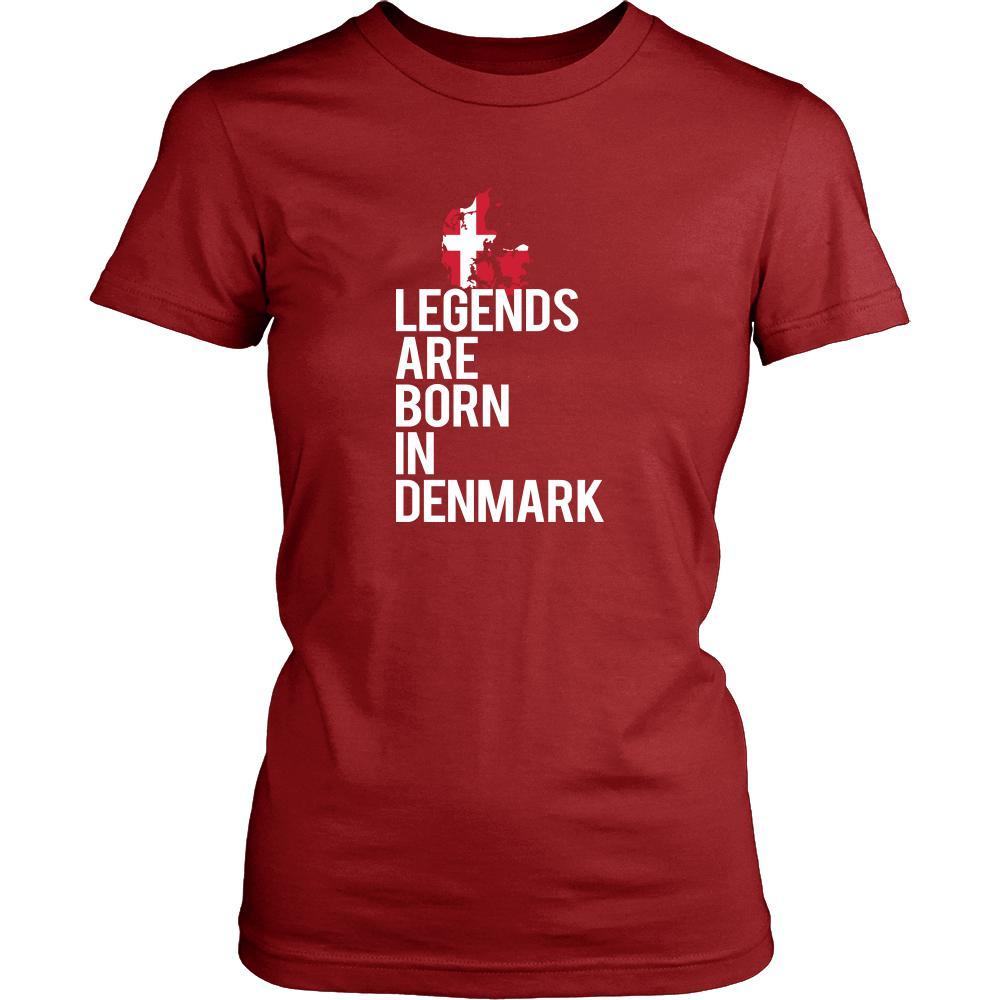 Denmark Shirt - Legends are born in Denmark - National Heritage Gift-T-shirt-Teelime | shirts-hoodies-mugs
