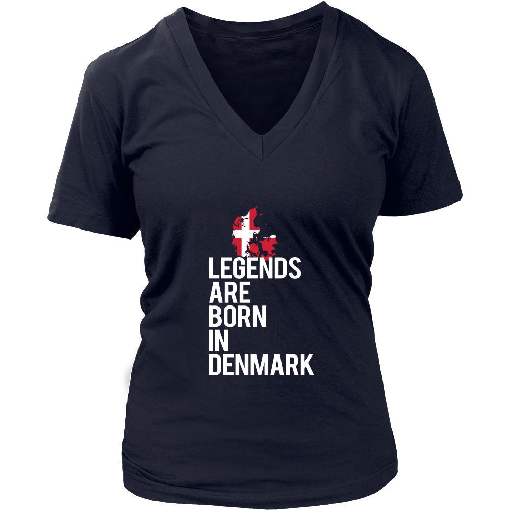 Denmark Shirt - Legends are born in Denmark - National Heritage Gift-T-shirt-Teelime | shirts-hoodies-mugs