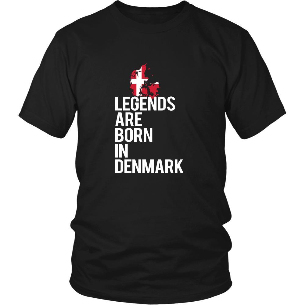 Denmark Shirt - Legends are born in Denmark - National Heritage Gift-T-shirt-Teelime | shirts-hoodies-mugs