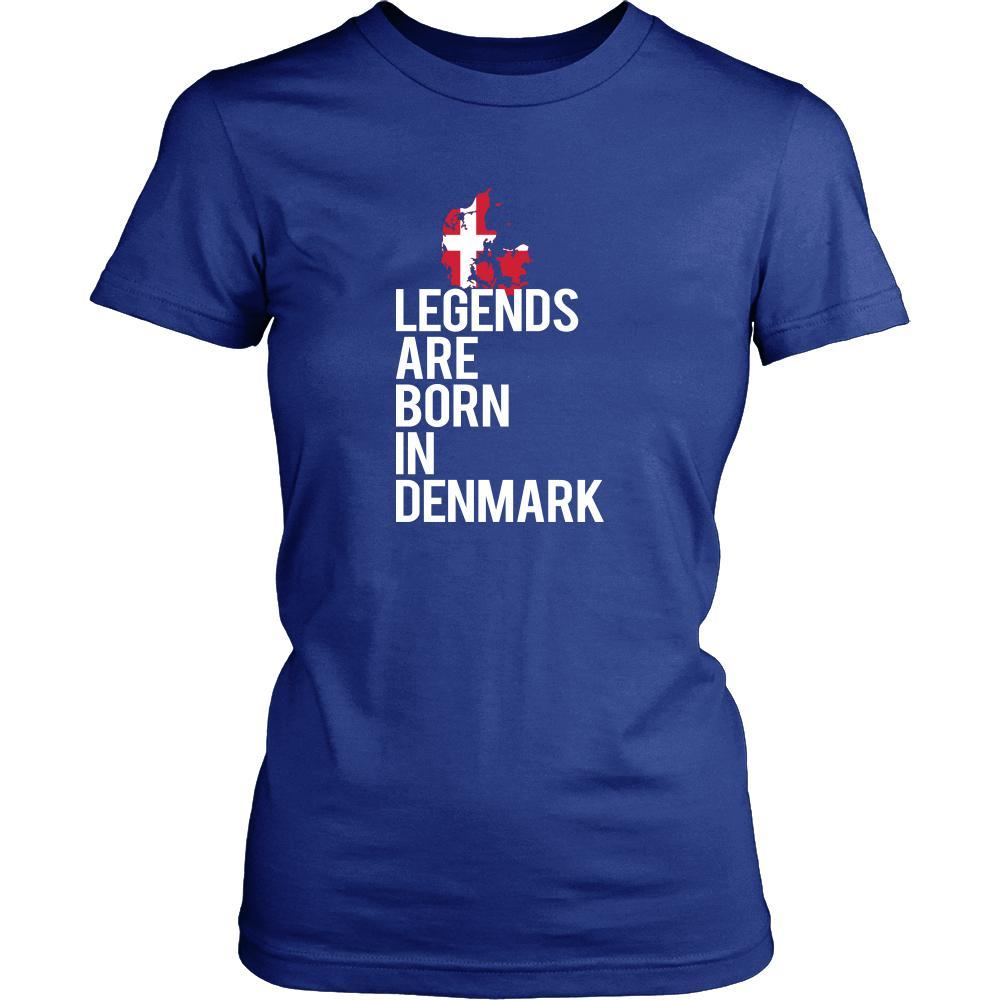 Denmark Shirt - Legends are born in Denmark - National Heritage Gift-T-shirt-Teelime | shirts-hoodies-mugs